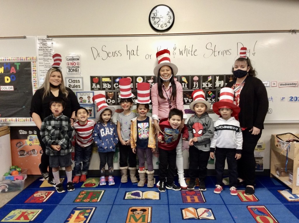 Preschool Red and White stripes day
