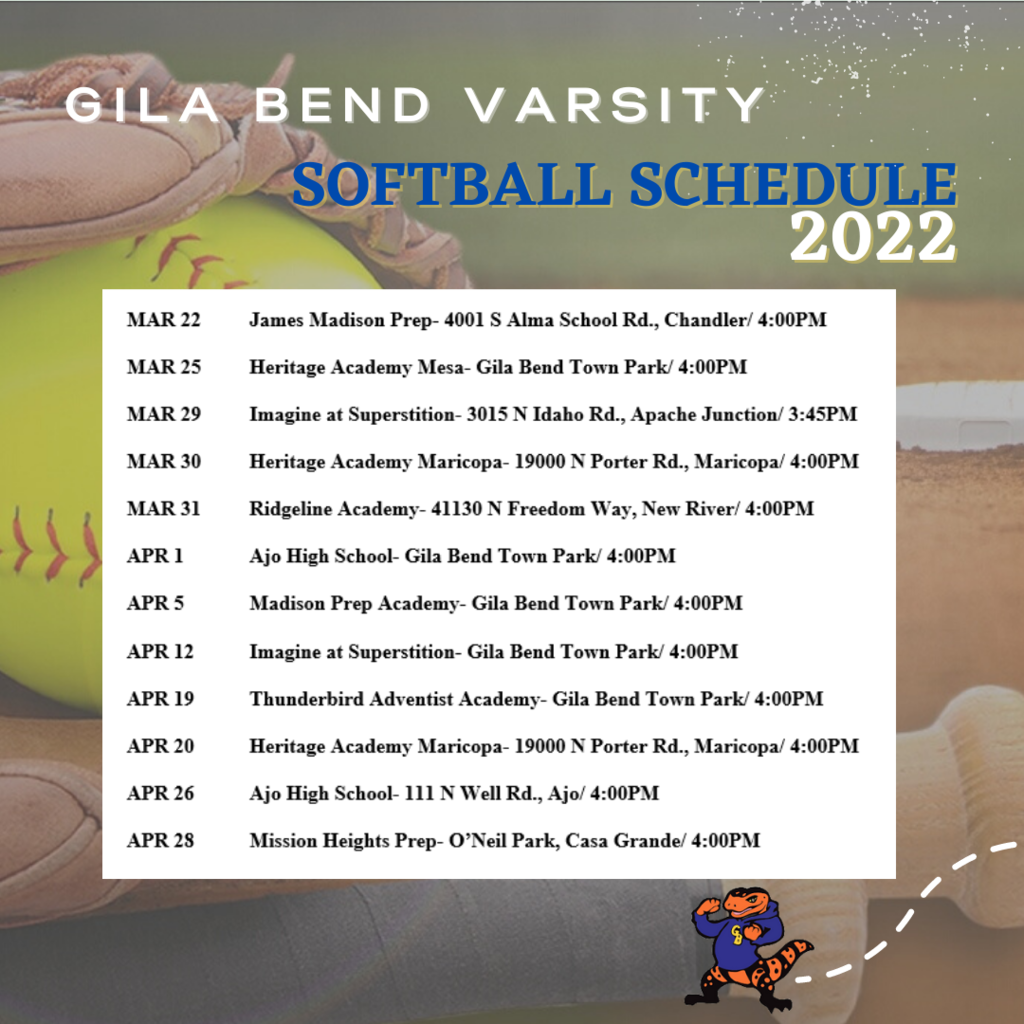 Girls Softball Schedule