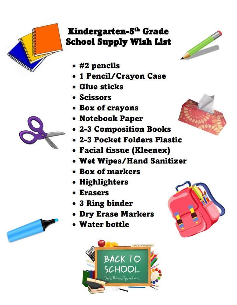 supplies for k - 5th